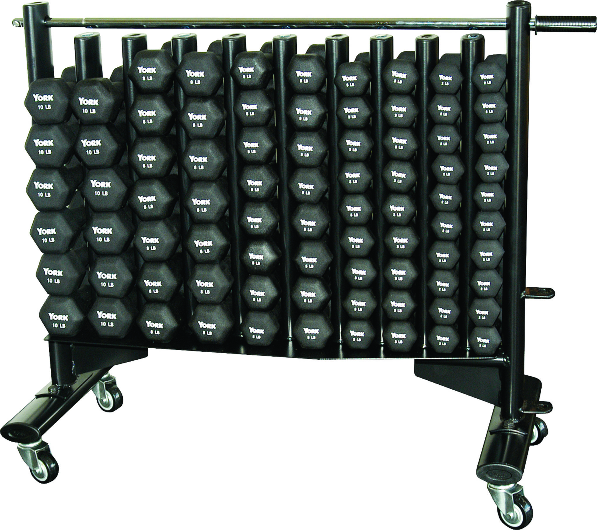 Neo-Hex Club Pack (Neoprene Coated Iron - Black) (INCLUDES RACK) - 69031)