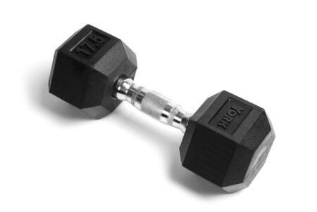 17.5 lb Rubber Hex w/ Chrome Ergo Handle