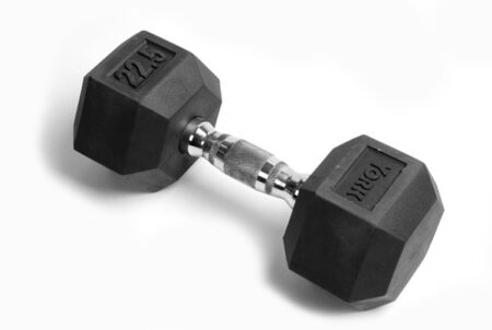 22.5 lb Rubber Hex w/ Chrome Ergo Handle