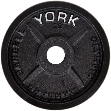 25 lb YORK 2" "Legacy" Cast Iron Precision Milled Olympic Plate