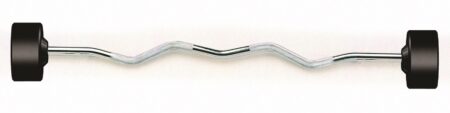70 lb YORK Rubber Fixed Pro Curl  Barbell