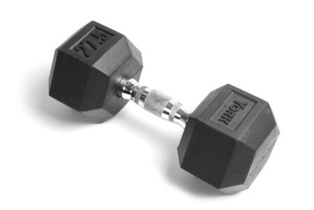 27.5 lb Rubber Hex w/ Chrome Ergo Handle