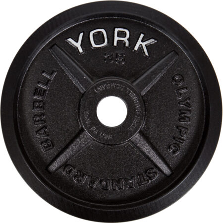 35 lb YORK 2" "Legacy" Cast Iron Precision Milled Olympic Plate