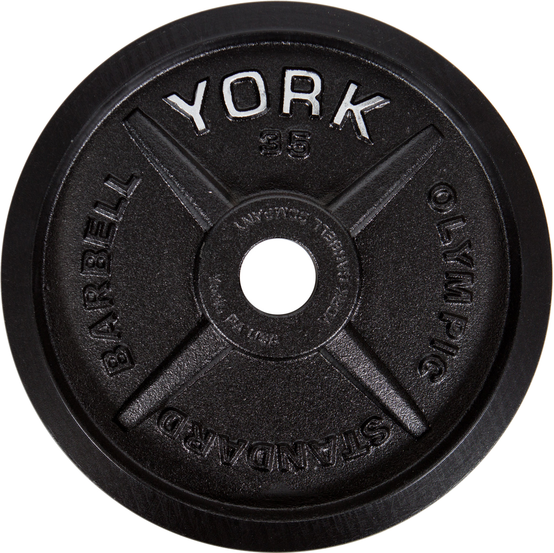 35 lb YORK 2" "Legacy" Cast Iron Precision Milled Olympic Plate