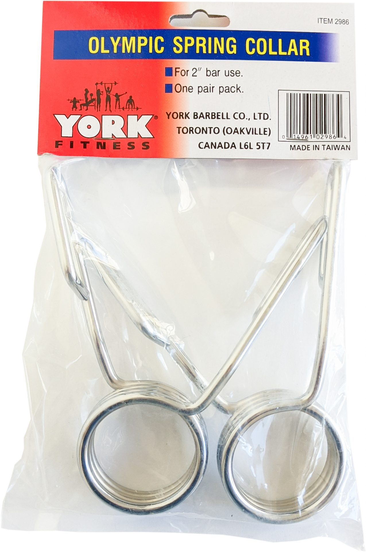 Spring Collars w/ Rubber Handles - Chrome/ Bulk - Pair