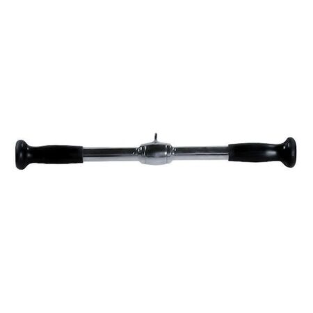 20" Chrome Straight Bar w/ Rubber Ergo Grips - Revolving