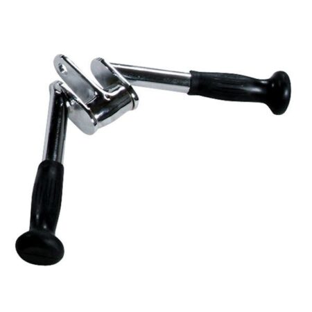 Triceps Full-Extension Chrome Bar  w/ Rubber Ergo Grips - Revolving
