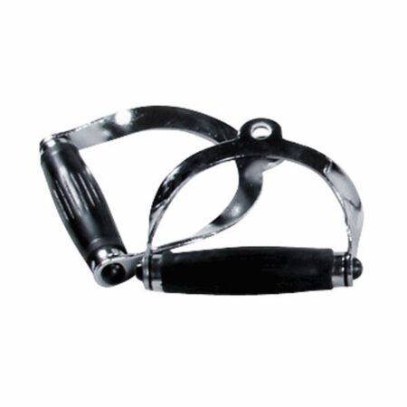 Deluxe Stirrup Chrome Handle w/  Rubber Ergo Grips  -  Nylon Bushings