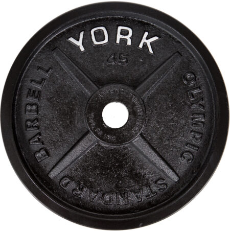 45 lb YORK 2" "Legacy" Cast Iron Precision Milled Olympic Plate