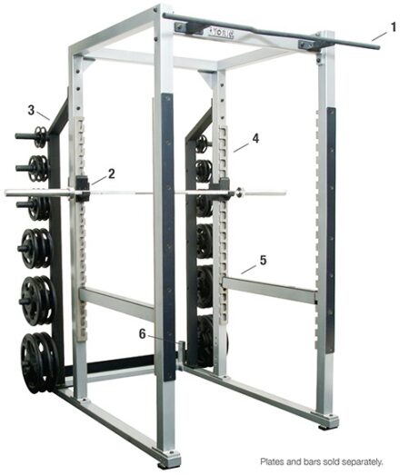 ST POWER RACK w/ HOOK PLATES - 40" WIDTH - WHITE