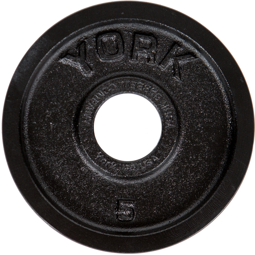 5 lb YORK 2" "Legacy" Cast Iron Precision Milled Olympic Plate
