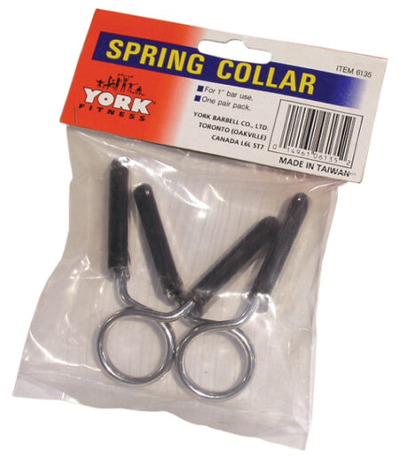 1" Spring Collars w/ Rubber Grips (pair)