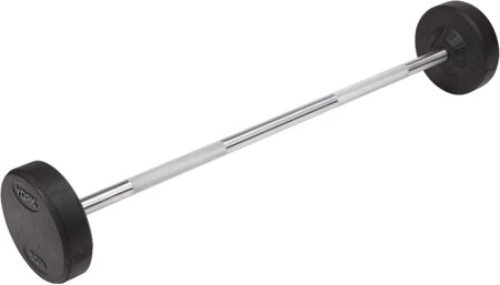 100 lb YORK Rubber Fixed Pro Straight Barbell