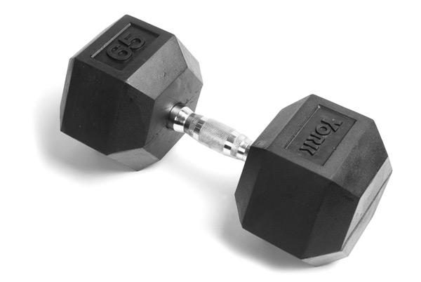 65 lb Rubber Hex w/ Chrome Ergo Handle