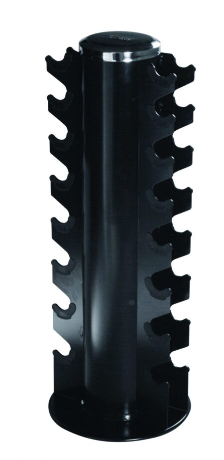 2 Sided Vertical Dumbbell Rack - Black   Accommodates 8 pairs Rubber Hex or Chrome