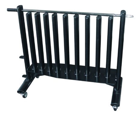 Neo-Hex Fitbell Rack w/ Security Bar - Black  (40" W x 28" D x 43" H)