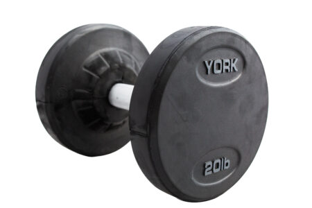 115 lb YORK Rubber Pro Style Dumbbells
