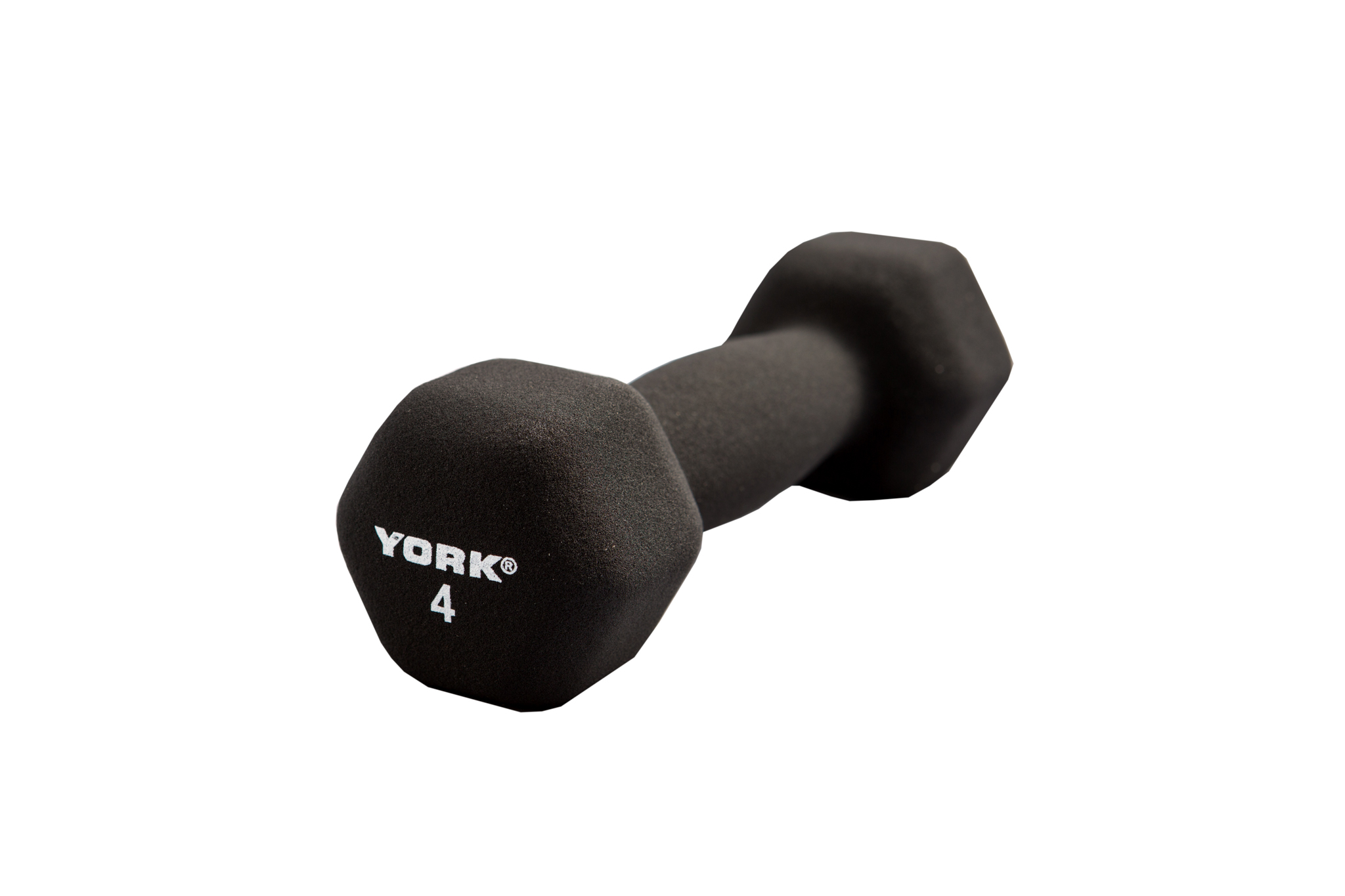 4 lb Neoprene Hexagon Fitbell w/ Cast Ergo Handle - Black