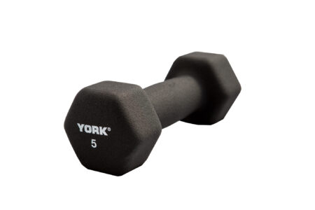5 lb Neoprene Hexagon Fitbell w/ Cast Ergo Handle - Black