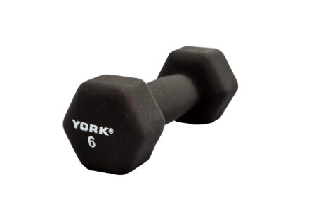 6 lb Neoprene Hexagon Fitbell w/ Cast Ergo Handle - Black