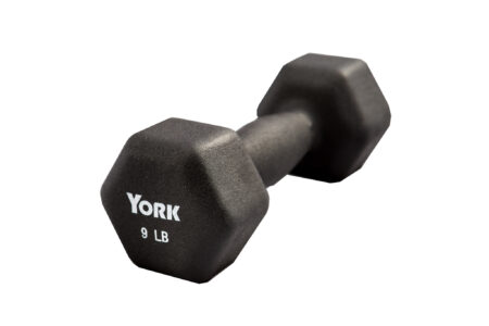 9 lb Neoprene Hexagon Fitbell w/ Cast Ergo Handle - Black