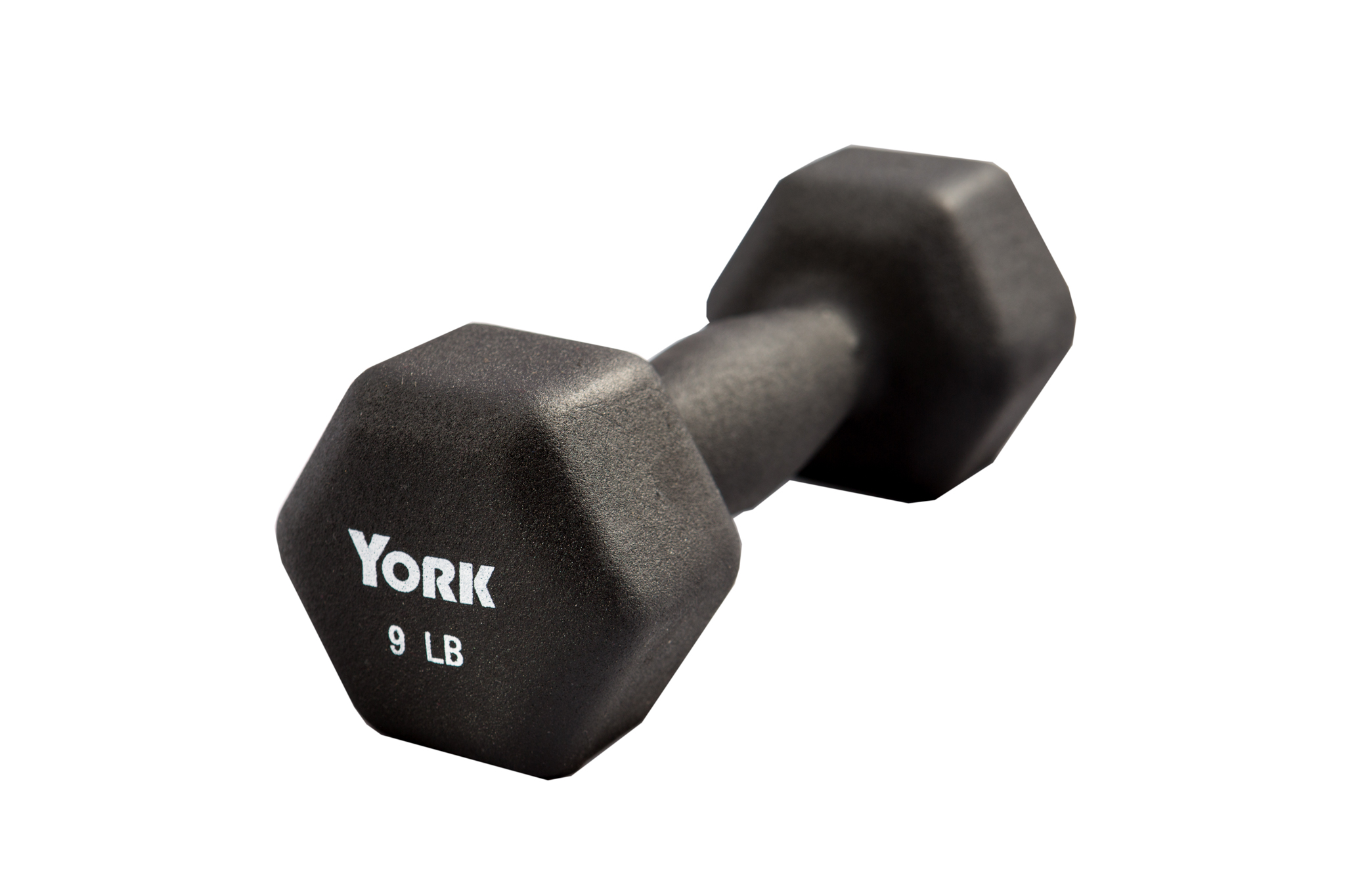 9 lb Neoprene Hexagon Fitbell w/ Cast Ergo Handle - Black