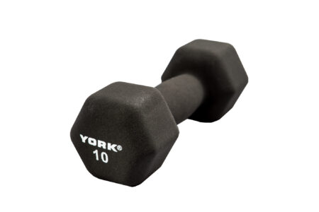10 lb Neoprene Hexagon Fitbell w/ Cast Ergo Handle - Black