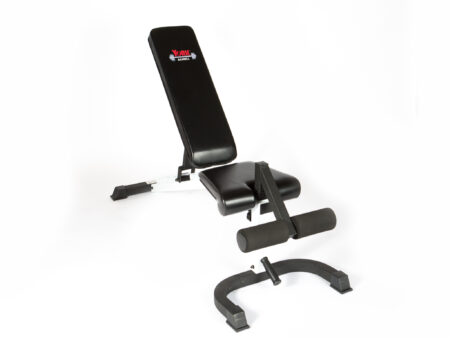 FT Flex Bench w/Foot Hold-down - White Frame/Black Upholstery