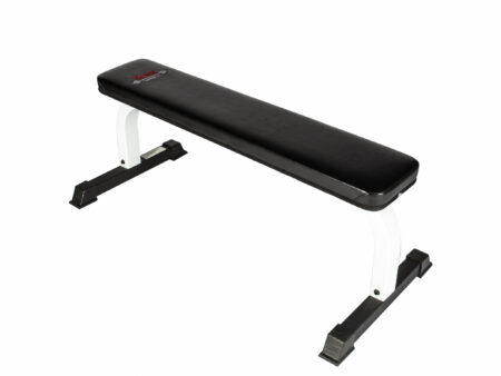 FT Flat Bench - White Frame/Black Upholstery