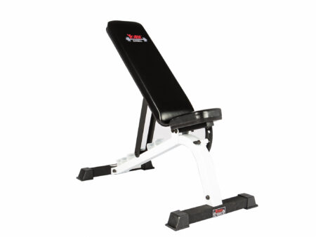 FT Flat-to-Incline Utility Bench   - White Frame/Black Upholstery