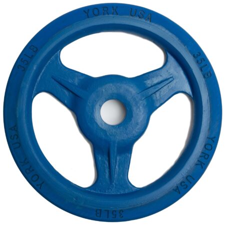 "Bumper Grip" 35 lb Cast Steel Composite Milled Plate - Blue