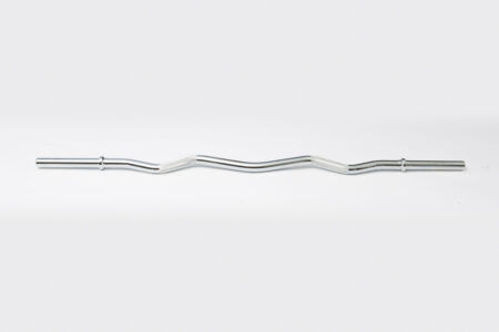 York Std Chrome Curl Bar w/ Fixed Inner Collars