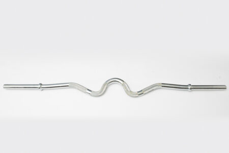 York Std Chrome Super Curl Bar w/ Fixed Inner Collars