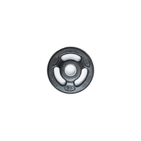 "ISO-GRIP"  10 lb Rubber Encased Steel Composite Olympic Grip Plate - Black