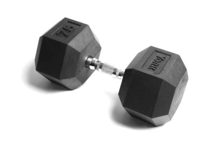 75 lb Rubber Hex w/ Chrome Ergo Handle