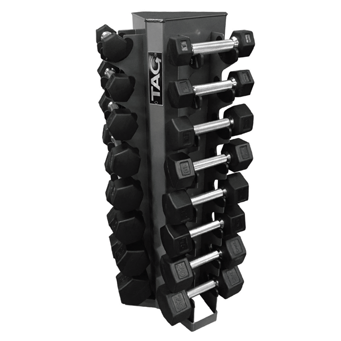 TAG 8 pair Vertical Dumbbell Rack - BLACK