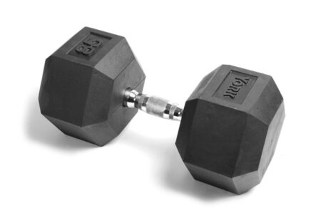 85 lb Rubber Hex w/ Chrome Ergo Handle