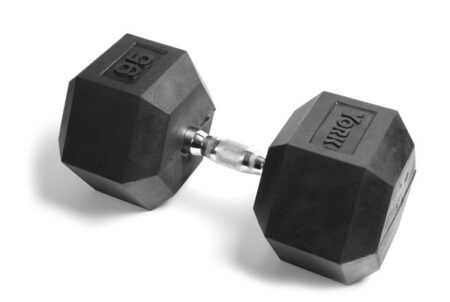 95 lb Rubber Hex w/ Chrome Ergo Handle