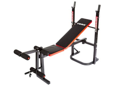 YORK Aspire 120 Flat to Incline/Folding Exercise Bench with Leg Curl