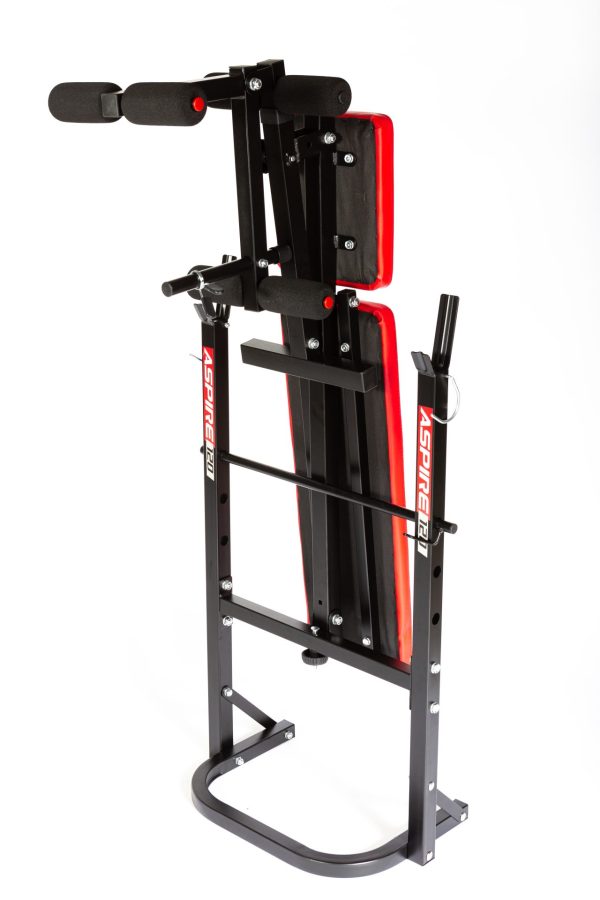 YORK Aspire 120 Flat to Incline/Folding Exercise Bench with Leg Curl - Image 3