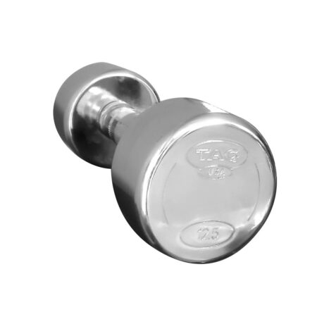 TAG 2.5-25lb Satin Chrome Beauty Bell Set  (10Pair)