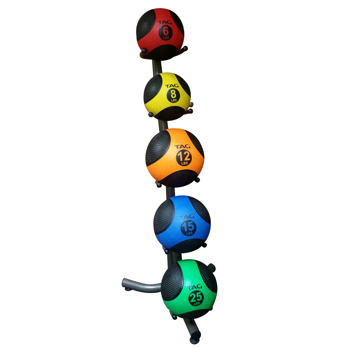 TAG 5 unit Med Ball Rack - SILVER - Image 2