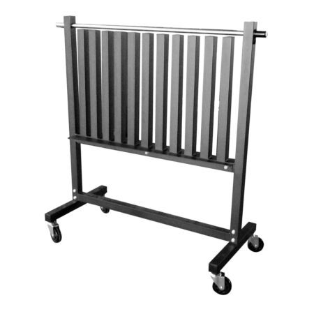 Vinyl Dumbbell Mobile Vertical Locking Storage Rack