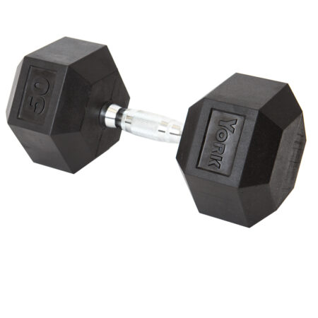 50 lb Rubber Hex w/ Chrome Ergo Handle