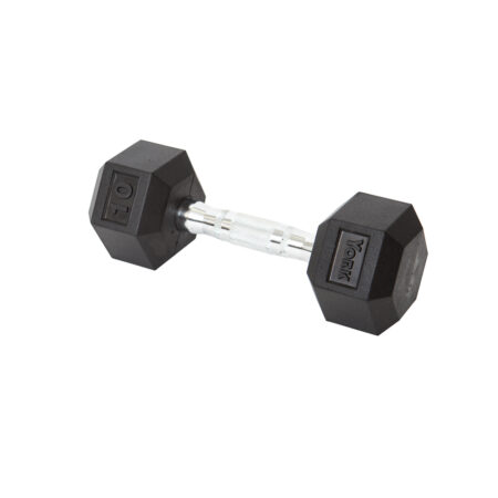 10 lb Rubber Hex w/ Chrome Ergo Handle