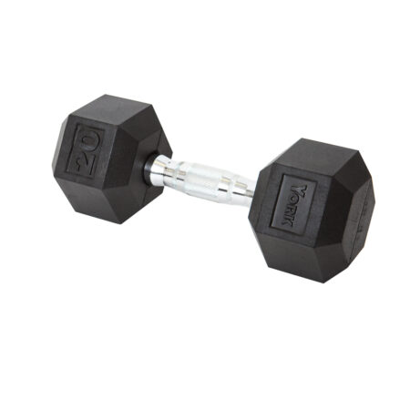 20 lb Rubber Hex w/ Chrome Ergo Handle