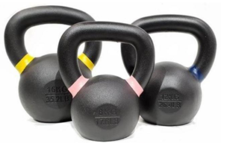 TAG Fitness Powder Coated Kettlebells 4-36 Kg with Kettlebell Rack