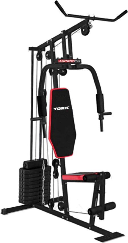 YORK Aspire 420 Home Gym with Pec Arms/Vertical Press/Lat Pulldown/Leg Curl - 3 boxes