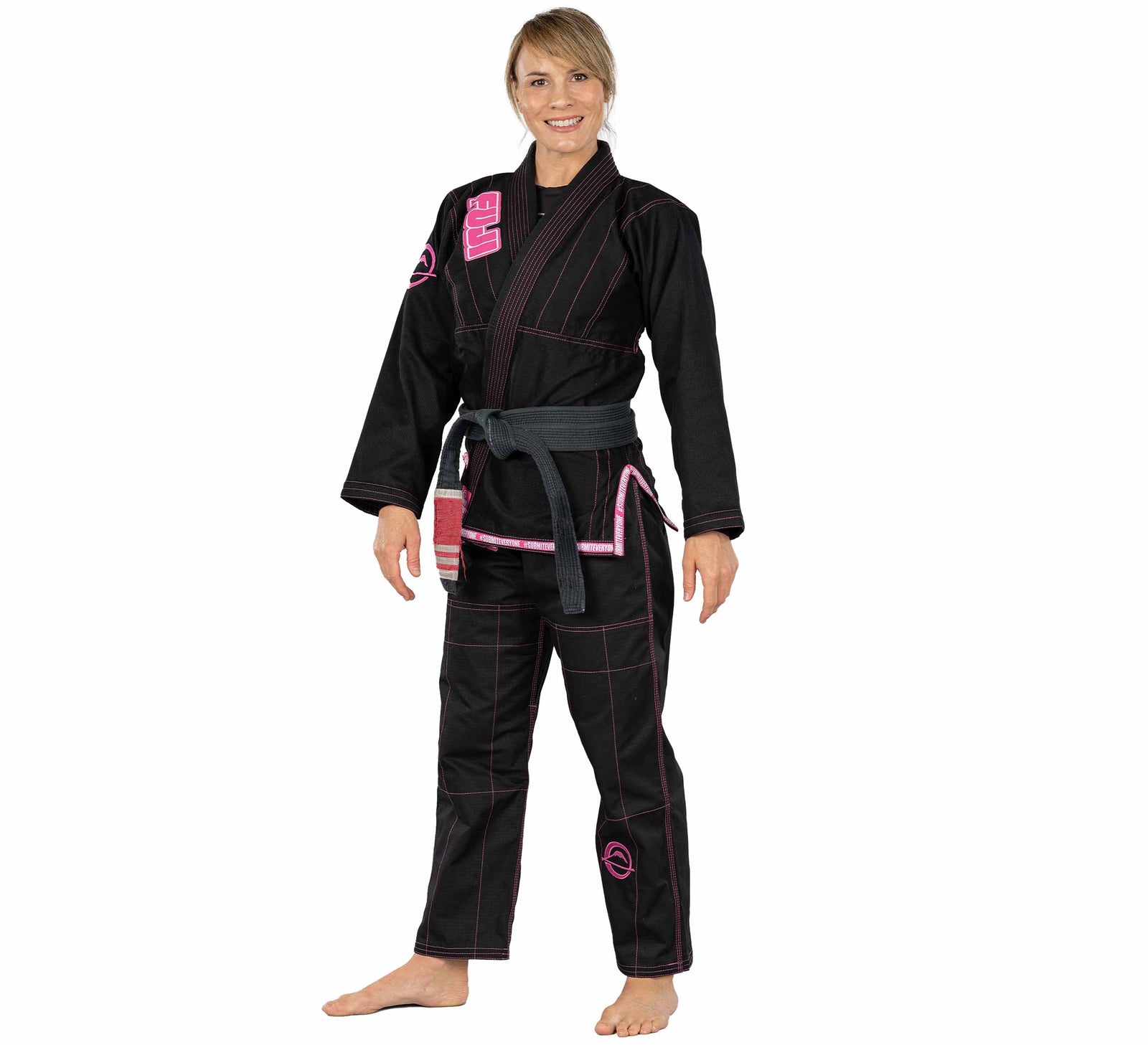 Submit Everyone Womens BJJ Gi Pink - Image 3