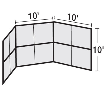 Chain Link Backstop-10' w/Hood-No Wings